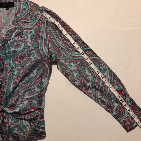 Womens jones New York signature tie front  button down shirt size medium - Picture 10 of 11